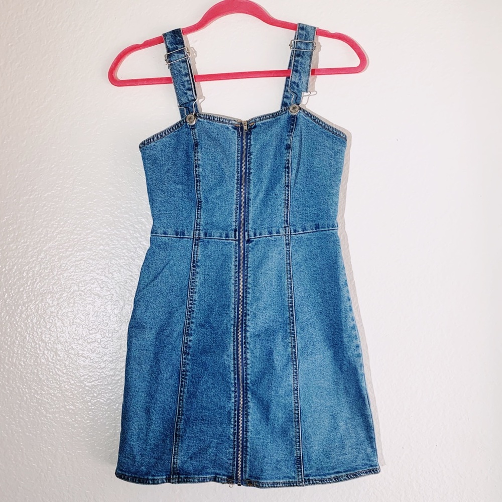 Forever 21 Denim Overall Zipper Dress